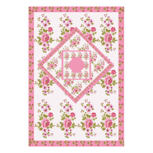 Islamic Velvet Thin Prayer Mat Sajadah Floral Pink