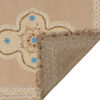 Islamic Velvet Thin Prayer Mat Sajadah Janamaz Traditional Eslimi Design Cream