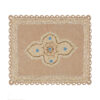 Islamic Velvet Thin Prayer Mat Sajadah Janamaz Traditional Eslimi Design Cream