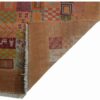 Genuine Handwoven Persian Geometric Gabbeh Rug - Checkered Brown Wool