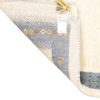 Authentic Handwoven Persian Minimalist Gabbeh Rug - Bordered White Wool