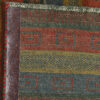 Handwoven Persian Striped Gabbeh Rug in Red - Wool