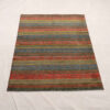 Handwoven Persian Striped Gabbeh Rug in Red - Wool