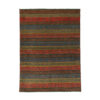 Handwoven Persian Striped Gabbeh Rug in Red - Wool