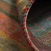 Handwoven Persian Striped Gabbeh Rug in Red - Wool