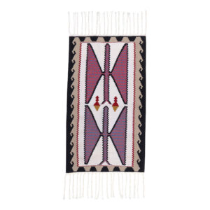 Geometric Kilim Rug from Tehran – Handwoven Persian Cotton & Acrylic Blend