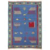 Fars Bordered Animal Motif Kilim Rug - Handwoven Persian Wool