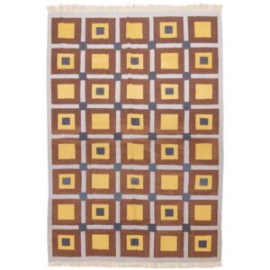 Geometric Kilim Rug from Fars – Authentic Handwoven Persian Wool