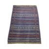 Blue Striped Kilim Rug - Traditional Handwoven Persian Wool Craft