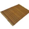 Striped Brown Kilim Rug - Genuine Handwoven Persian Wool Design