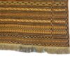 Striped Brown Kilim Rug - Genuine Handwoven Persian Wool Design