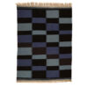 Checkered Isfahan Kilim Rug - Handwoven Authentic Persian Wool Art