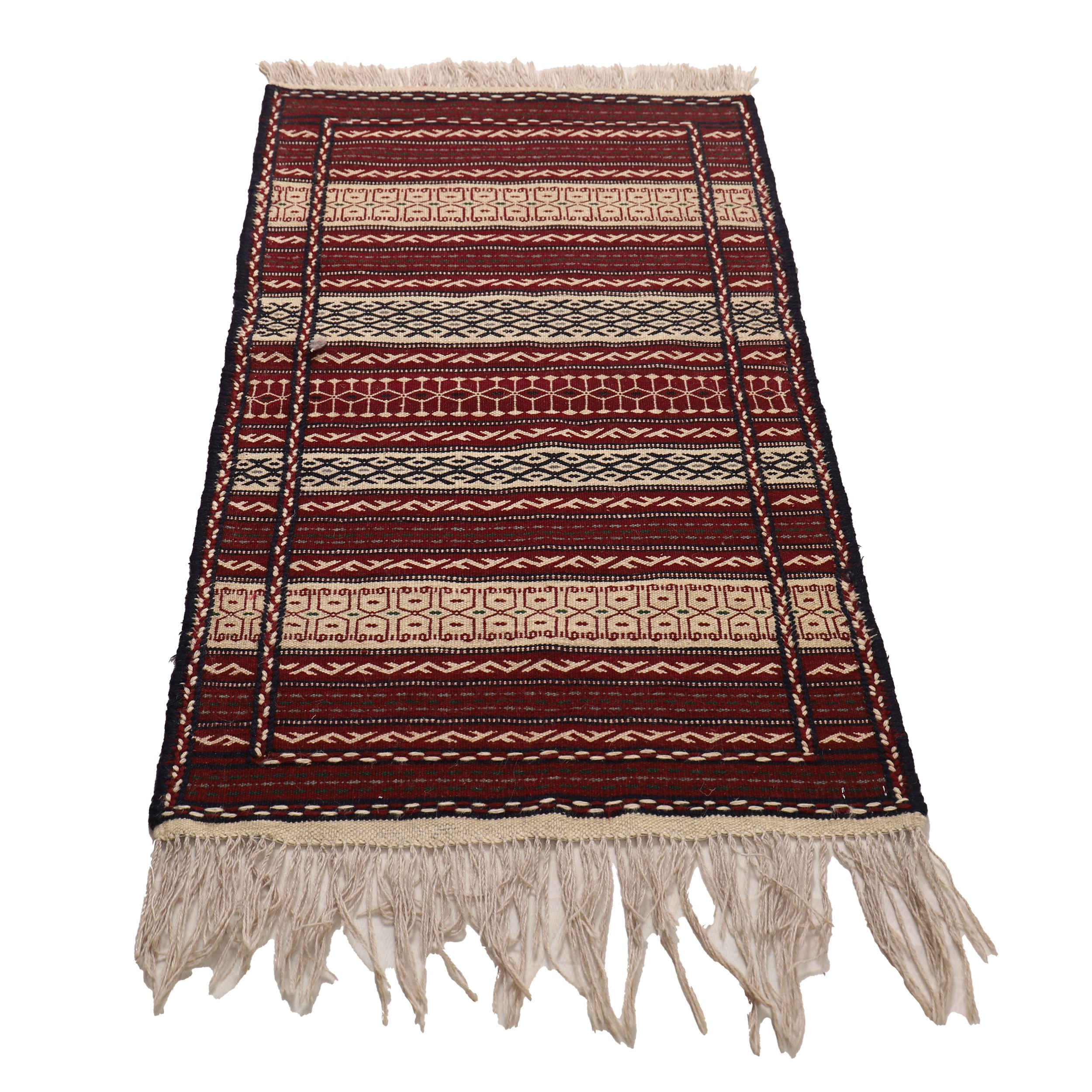 Khorasan Striped Kilim Rug – Traditional Handwoven Persian Wool