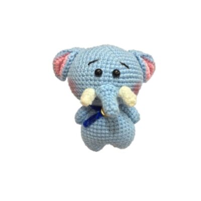 Amigurumi Stuffed Elephant Animal – Handmade Crochet Plush Toy | Playful & Soft