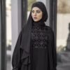 Loose Fit Butterfly Abaya for Muslim Women – Black Crepe Fabric