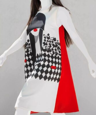 Women's Relaxed Fit Dress with Persian Calligraphy for Artistic Casual and Everyday Style