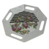 Casual Melamine Serving Tray - Octagonal Floral Design Tray