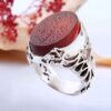 Islamic Yemeni Aqeeq Silver Ring for Men Man Yattaqillah