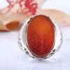 Islamic Yemeni Aqeeq Silver Ring for Men Man Yattaqillah