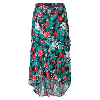Floral Cotton Midi A Line Skirt for Women