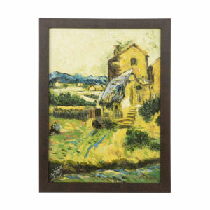 Original Painterly Painting – Oil on Canvas, Landscape Model Village