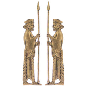 Historical Iranian Achaemenid Soldier Figurine Pair of 2