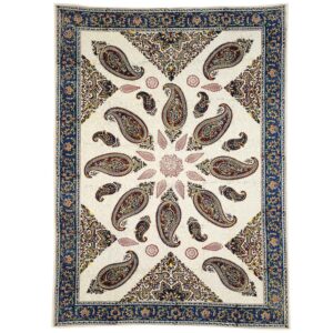 Persian Block Print Tablecloth Traditional Kalamkari in Isfahan