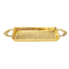 Persian Brass Serving Tray - Traditional Engraved Floral Design Tray