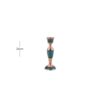 Handcrafted Persian Copper Candlestick - Artistic Turquoise Inlay