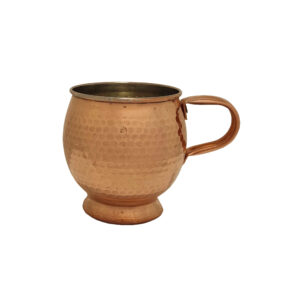 Persian Copper Cup – Handcrafted with Handle for Cold Drinks – Hammered Lida