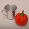 Persian Copper Cup - Handcrafted with Handle for Cold Drinks - Hammered Silver Color