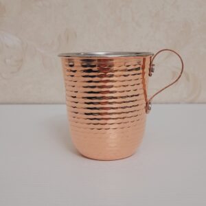 Persian Copper Cup – Handcrafted with Handle for Cold Drinks – Hammered Traditional