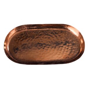 Persian Copper Serving Tray – Traditional Hammered Mojdeh Model Tray
