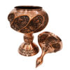 Handcrafted Persian Engraved Copper Sugar Bowl Floral Design