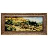 Hand-Knotted Persian Pictorial Rug from Tabriz Depicting Village