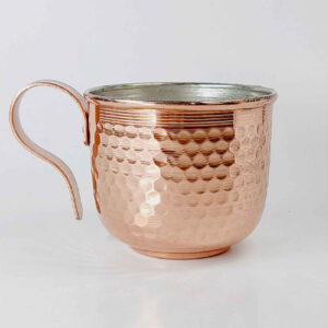 Persian Copper Cup – Handcrafted with Handle for Cold Drinks – Hammered Shahin
