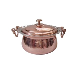 Persian Copper Cooking Pot – Traditional Hammered Artisan Style, Y576