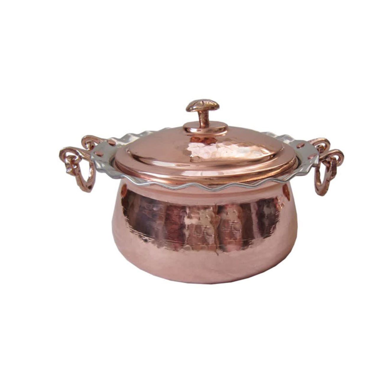 Persian Copper Cooking Pot – Traditional Hammered Artisan Style, Y576