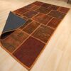 Vintage Persian Hand-Knotted Patchwork Carpet Brown