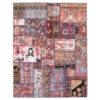 Vintage Persian Hand-Knotted Patchwork Carpet Geometric