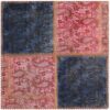 Vintage Persian Hand-Knotted Patchwork Carpet Pink