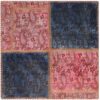 Vintage Persian Hand-Knotted Patchwork Carpet Pink