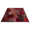 Vintage Persian Hand-Knotted Patchwork Carpet Red
