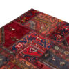 Vintage Persian Hand-Knotted Patchwork Carpet Red