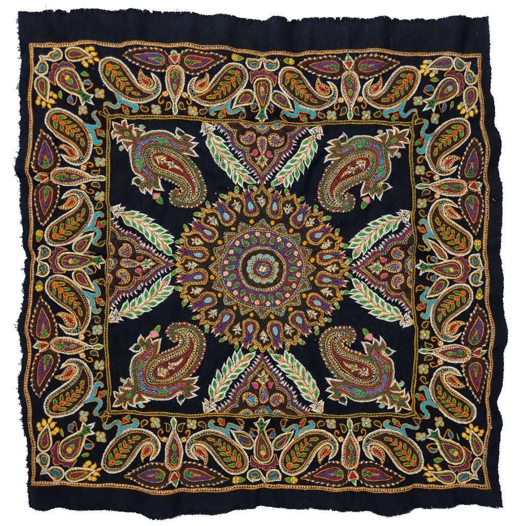 Persian Pateh Tablecloth in Kerman Handcrafted Traditional Paisley