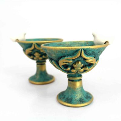 Handcrafted Persian Pottery Tealight Candle Holder, Bird Design, Artisan Tabletop Décor