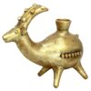 Persian Pottery Candlestick Handmade with Goat Design
