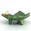 Persian Pottery Candlestick Handmade with Leaf & Bird Design