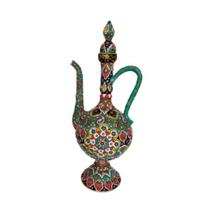 Persian Pottery Rosewater Sprinkler – Minakari Enameled