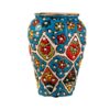 Handcrafted Persian Pottery Pen Holder for Desk - Minakari Enameled